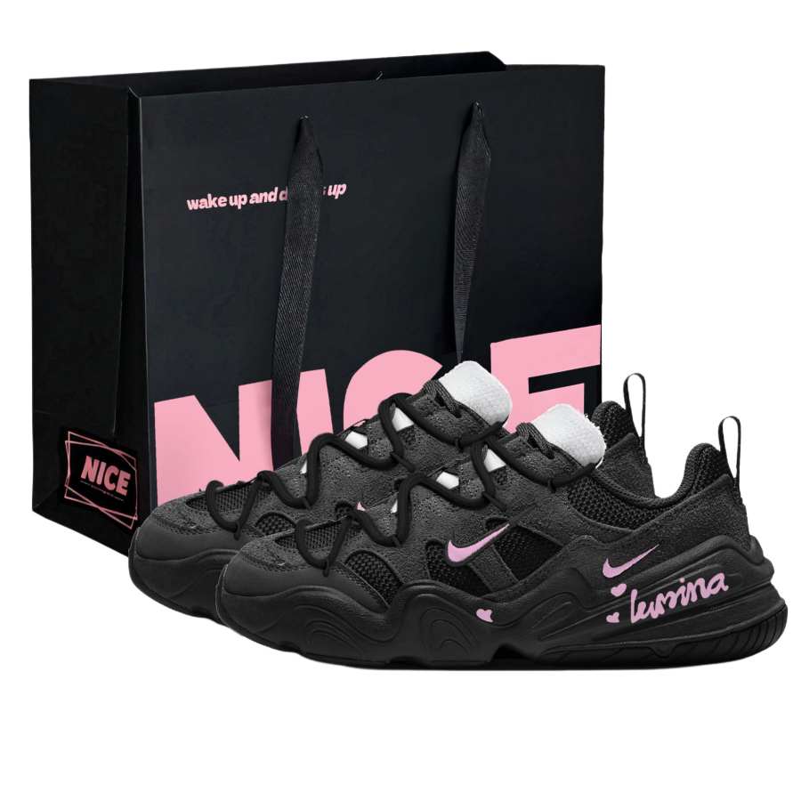 Nike Nike Tech Hera Sweet Heart Abrasion Resistant Abrasion Resistant Low top Casual Shoes Unisex Black