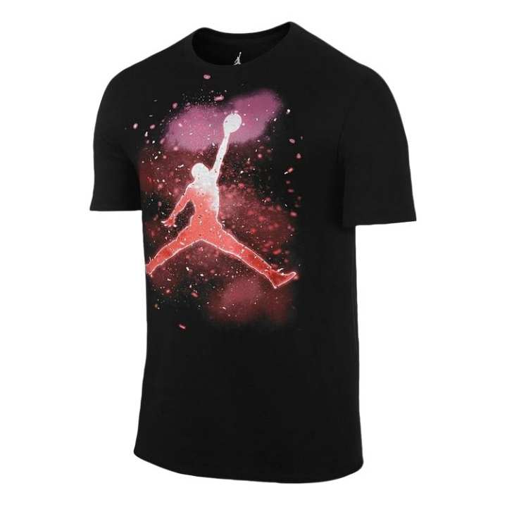 Jordan Jordan T Shirts Men's Black Crew Neck Moderate