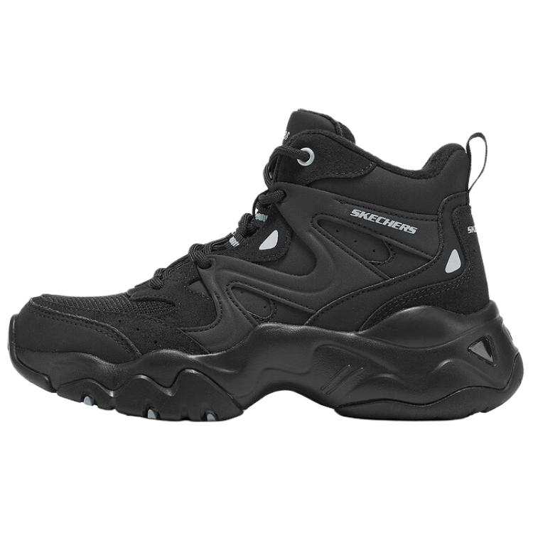 Skechers D'Lites Height Increasing Thermal Mid top Chunky Sneakers Women's Black