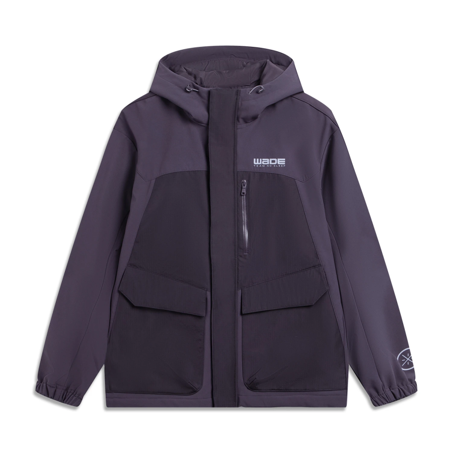 Li-Ning Li Ning Trench Coats Men's Enchanted Night Purple Hooded Moderate