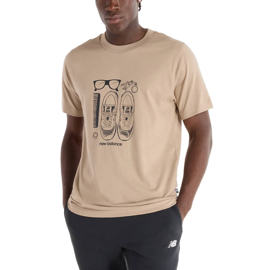 New Balance New Balance T Shirts Men's Driftwood Crew Neck