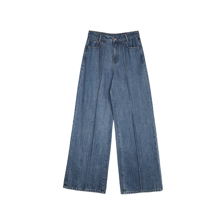 ELLE Jeans Women's Denim Blue Moderate Wide Leg Pants