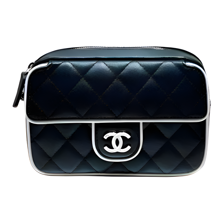 CHANEL Lambskin Crossbody Bag, Shoulder Bag Small Women's Black