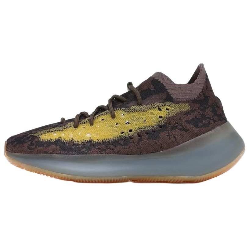 Adidas Originals Yeezy Boost 380 Lmnte Reflective Fabric Low top Casual Shoes Unisex Brown Yellow