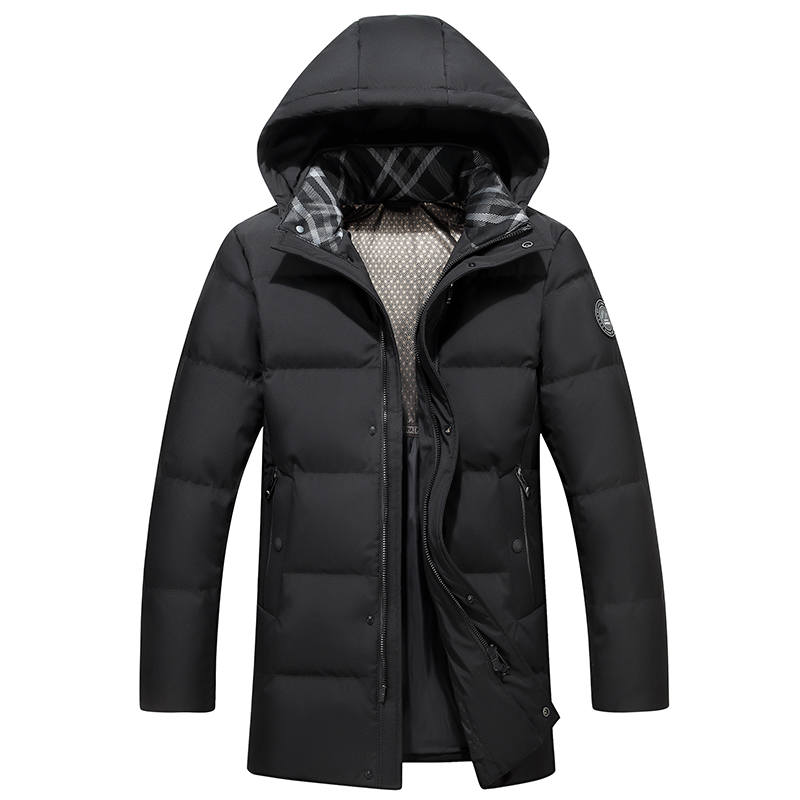 YALU Down Jackets Men's Detachable Hood Thickened