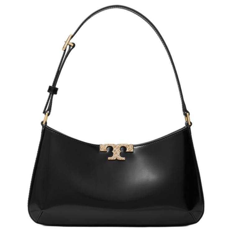 TORY BURCH Eleanor Cow Leather Handbag, Shoulder Bag Women's Black
