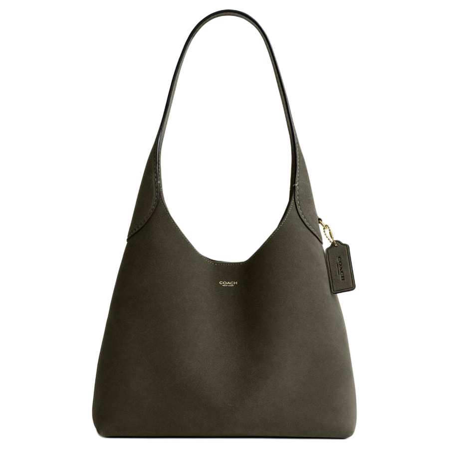 COACH Brooklyn Cow Leather Shoulder Bag Small Women's Olive