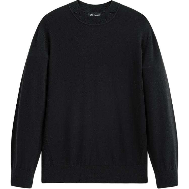 PEACEBIRD MEN Sweaters Men's Black 1 Crew Neck Moderate