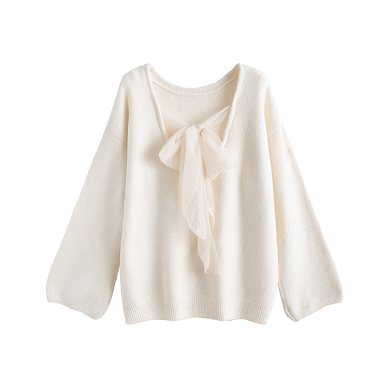 Tonlion Knitwear Women's Beige Apricot Crew Neck Moderate