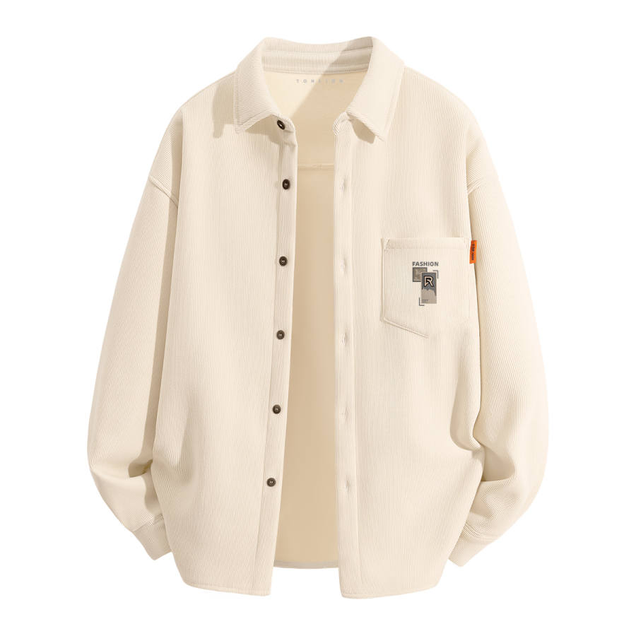 Tonlion Shirts Unisex Lapel Thickened Shirt