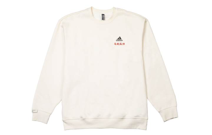 Adidas Adidas LABEL Sweatshirts Unisex White Crew Neck Moderate Regular