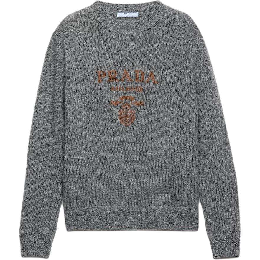 PRADA Prada intarsia-logo crew-neck sweater