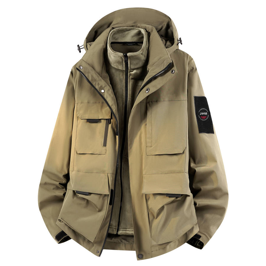 Jeep Abrasion Resistant, Waterproof, And Windproof Windbreaker Jacket Unisex