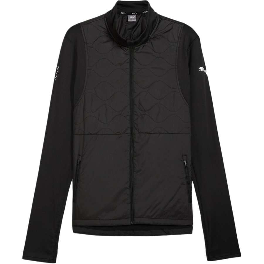 PUMA RUN CLOUDSPUN WRMLBL PADDED JACKET Reflective Patchwork Fleece Lined Thermal Running Slim Fit Long Sleeved