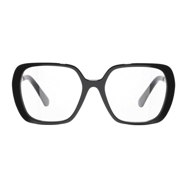 CHANEL CHANEL Irregular Shape Eyeglass Frames Unisex Black