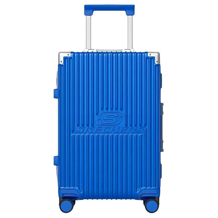 Skechers ABS+PC Trolley Bag 20 Inch Unisex Blue/Burgundy