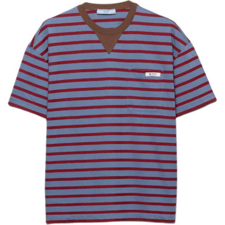 PRADA Prada Striped Crewneck T-Shirt