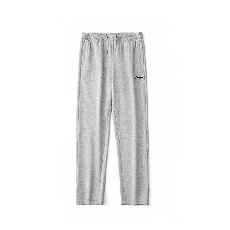 Li-Ning Li Ning Solid Color Logo Minimalist Style Casual Loose Fit Versatile Straight Fit Sweatpants Fall Winter Fleece Lined