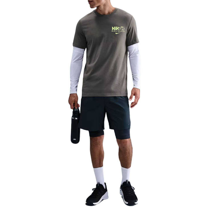Nike Nike T Shirts Men's Cave Stone/Light Lemon Other