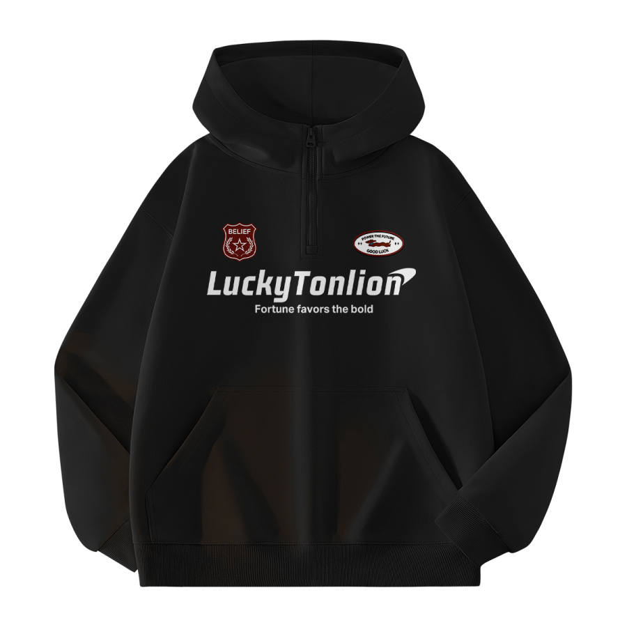 Tonlion Sweatshirts Unisex Hooded Moderate Heavyweight