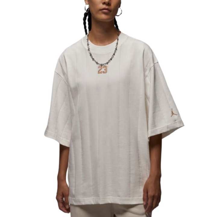 Jordan Jordan T Shirts Women's Ecru Crew Neck Moderate