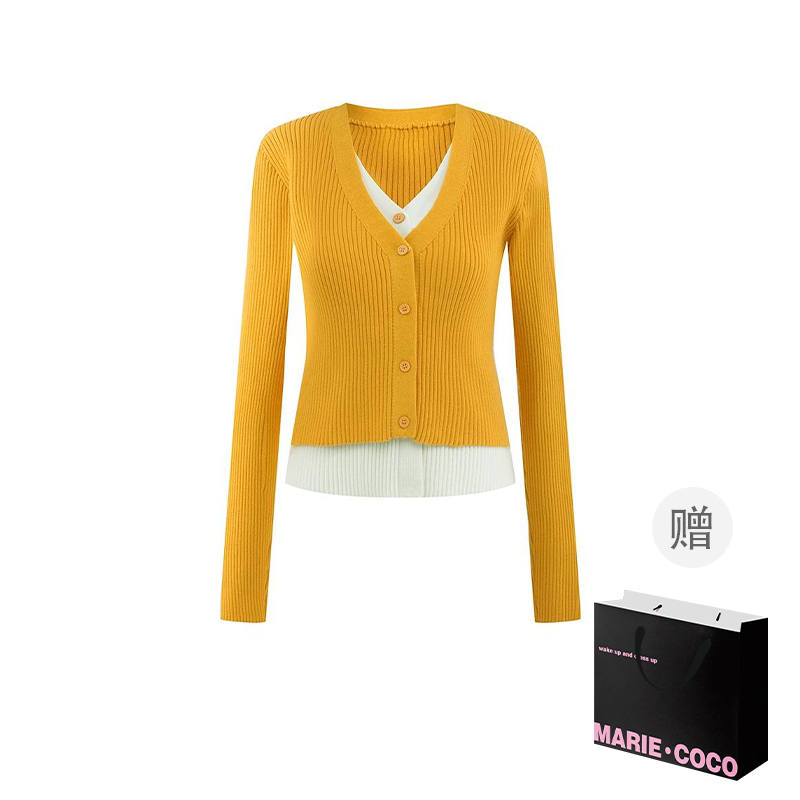 MARIE·COCO Knitwear Women's Top V Neck Moderate