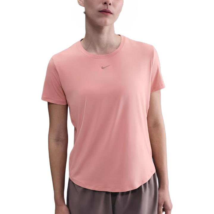Nike Nike Dri Fit T Shirts Women's Rusty Pink/White Crew Neck