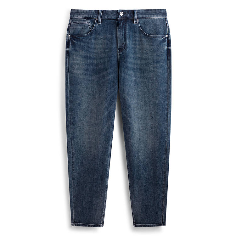 PEACEBIRD MEN Jeans Men's Denim Medium Blue 1 Tapered Pants