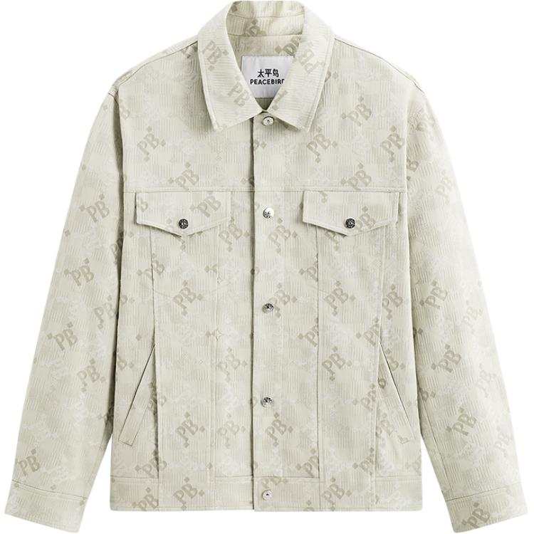 PEACEBIRD MEN Jackets Men's Ice Column Green 1 Lapel Moderate
