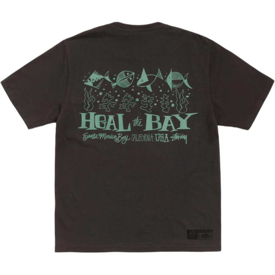 Stussy FW25 HEAL THE BAY 40 TEE PIGMENT DYED T Shirt Unisex