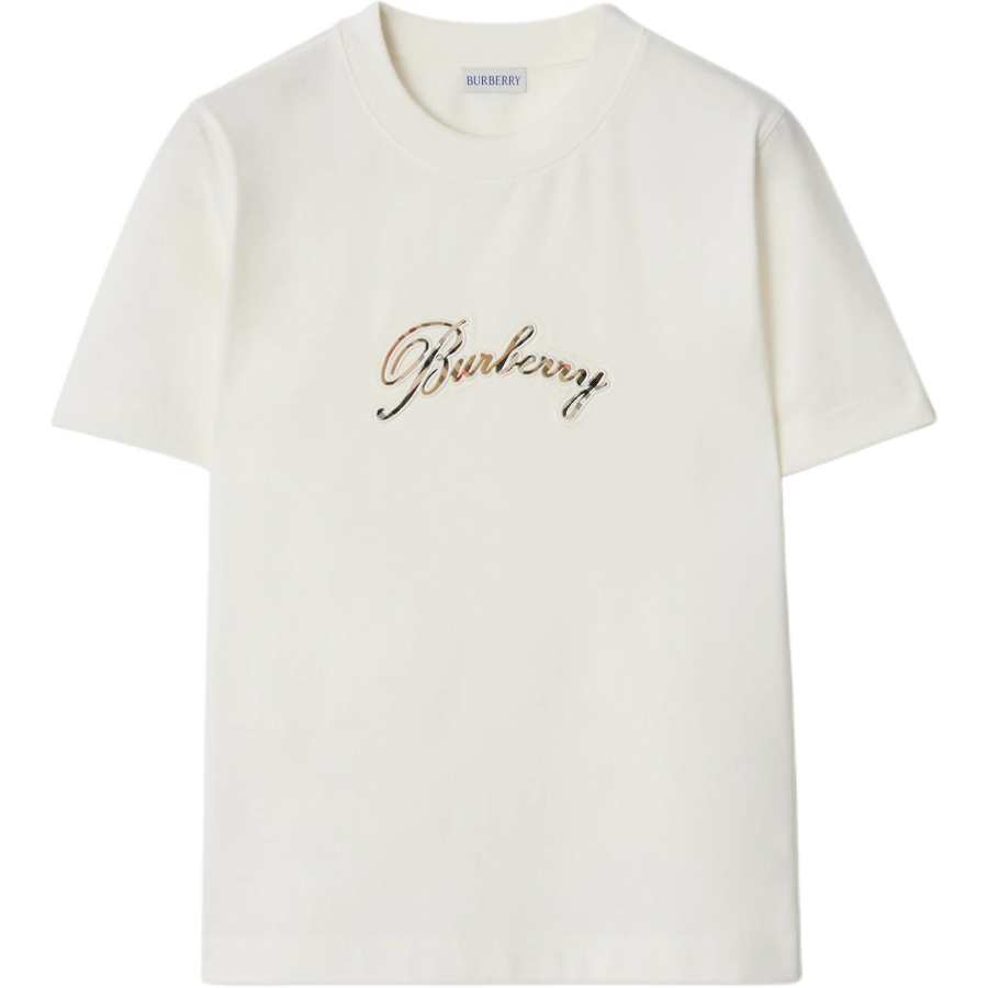 Burberry Burberry Check Cursive Logo T-Shirt