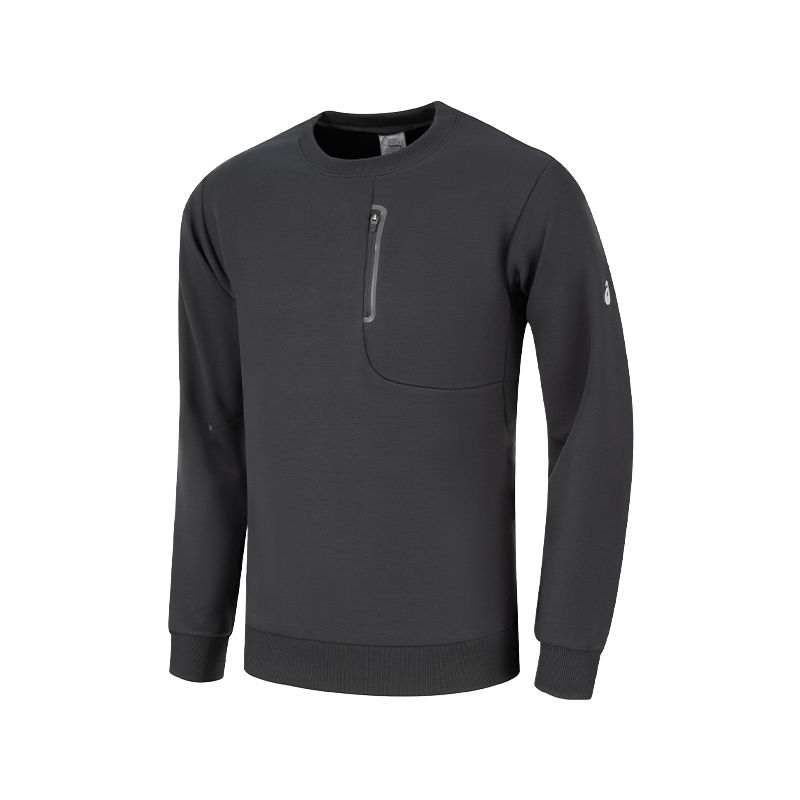 ASICS ASICS Sweatshirts Men's Black Crew Neck Moderate