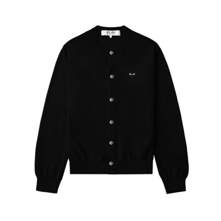 CDG Play Knitwear Unisex Black Crew Neck Moderate