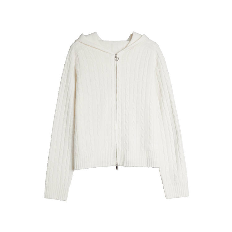 ELLE Sweaters Women's Hooded Moderate Cardigan