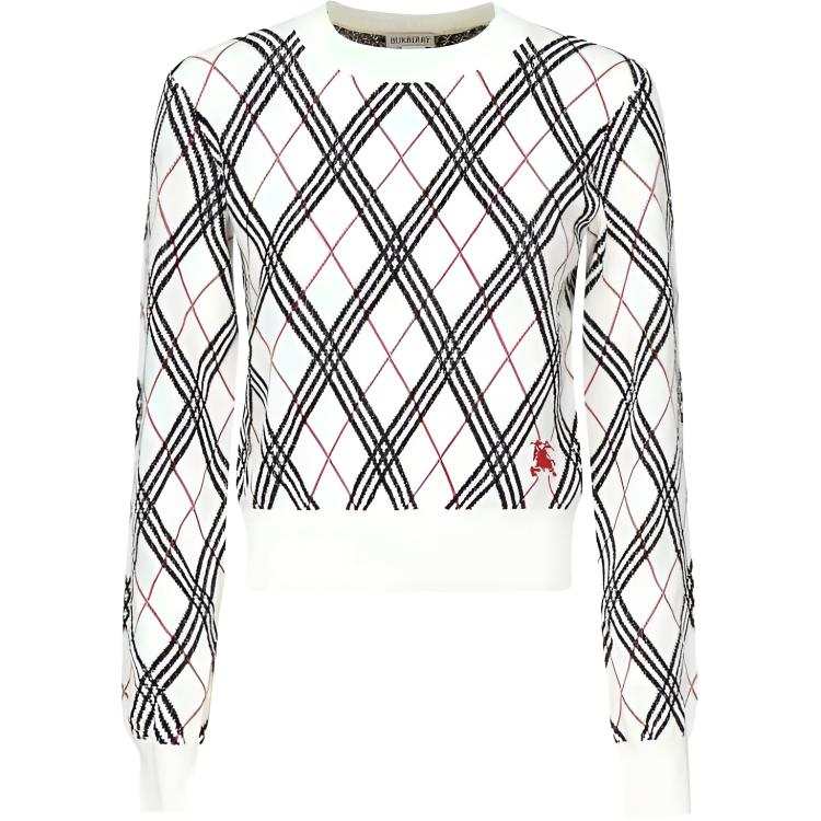 Burberry Burberry Checked Knit Jumper