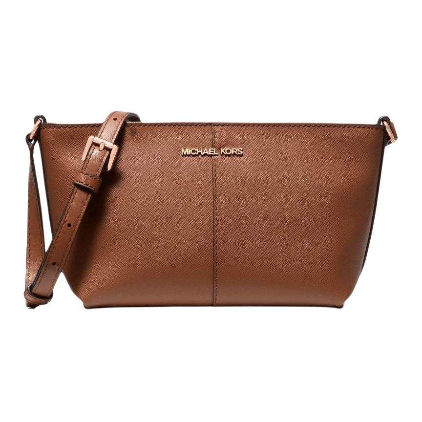 MICHAEL KORS Jet Set Coated Canvas Crossbody Bags Small Women's Brown
