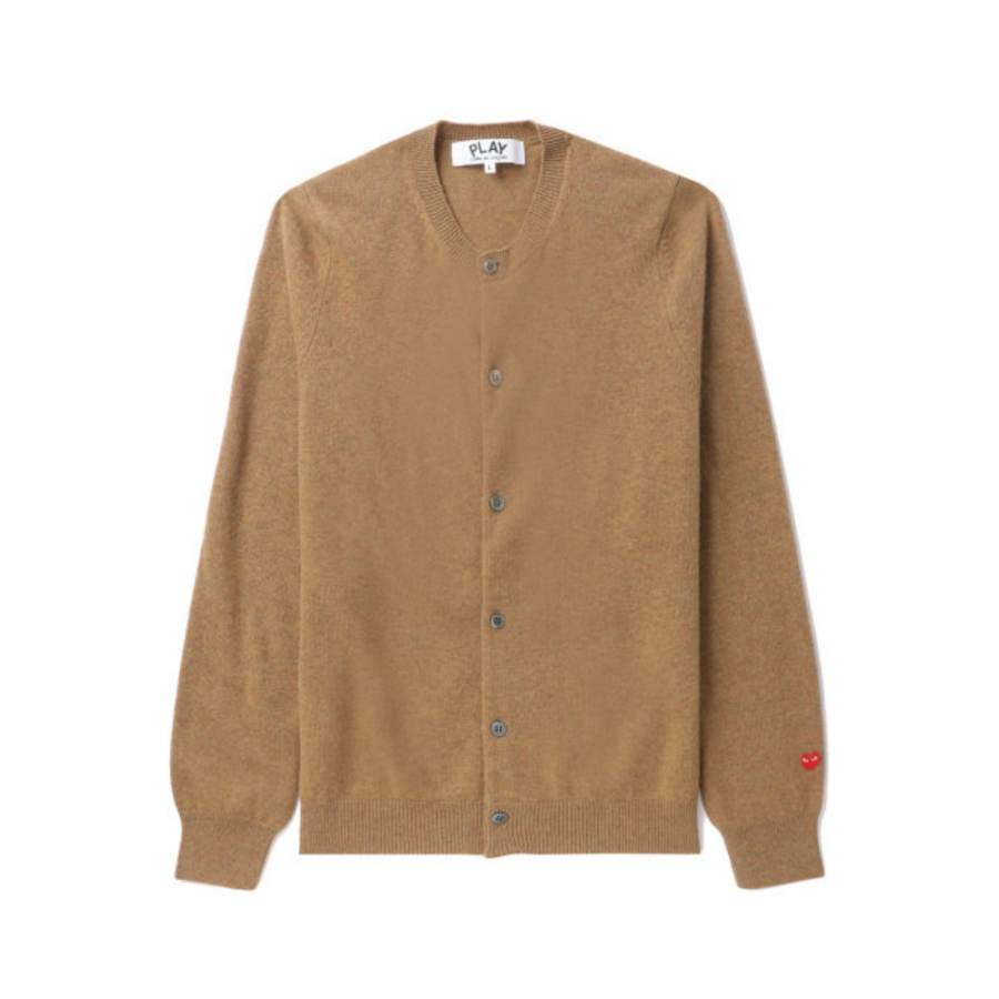 CDG Play Knitwear Women's Coffee Crew Neck Moderate