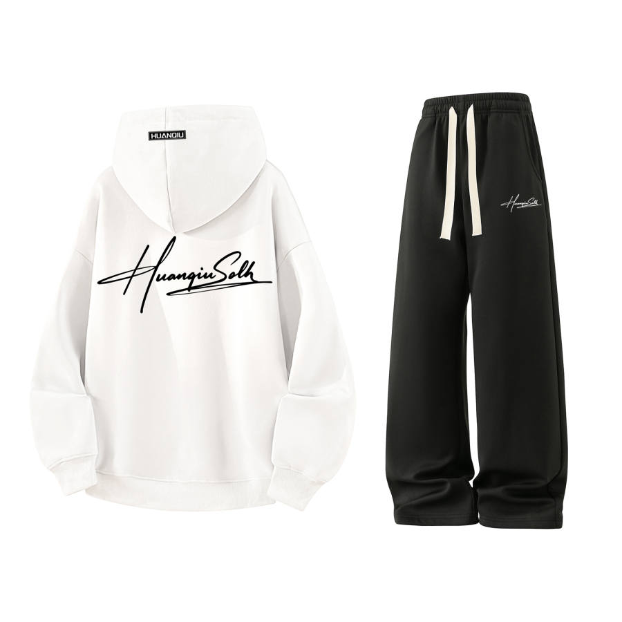 HUANQIU Sweatshirt Sets Unisex Hooded Moderate
