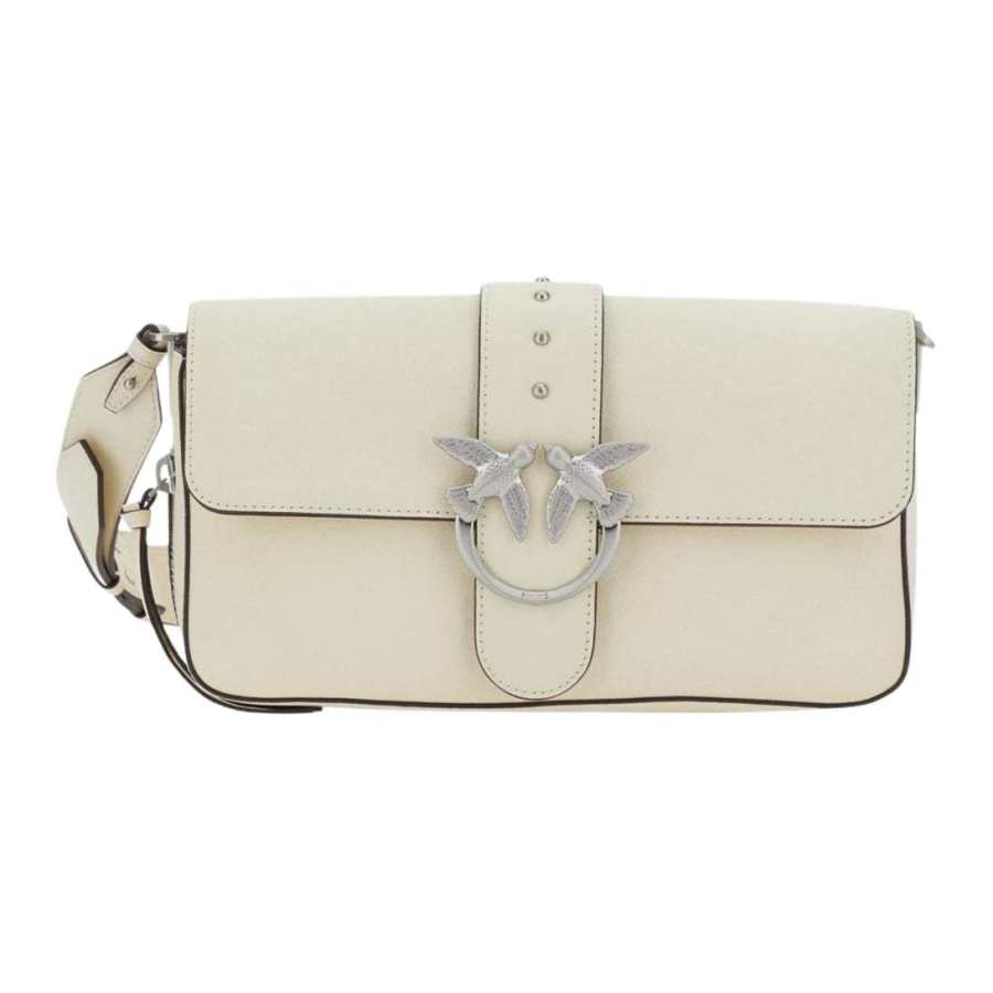 PINKO Leather Shoulder Bag Women's White