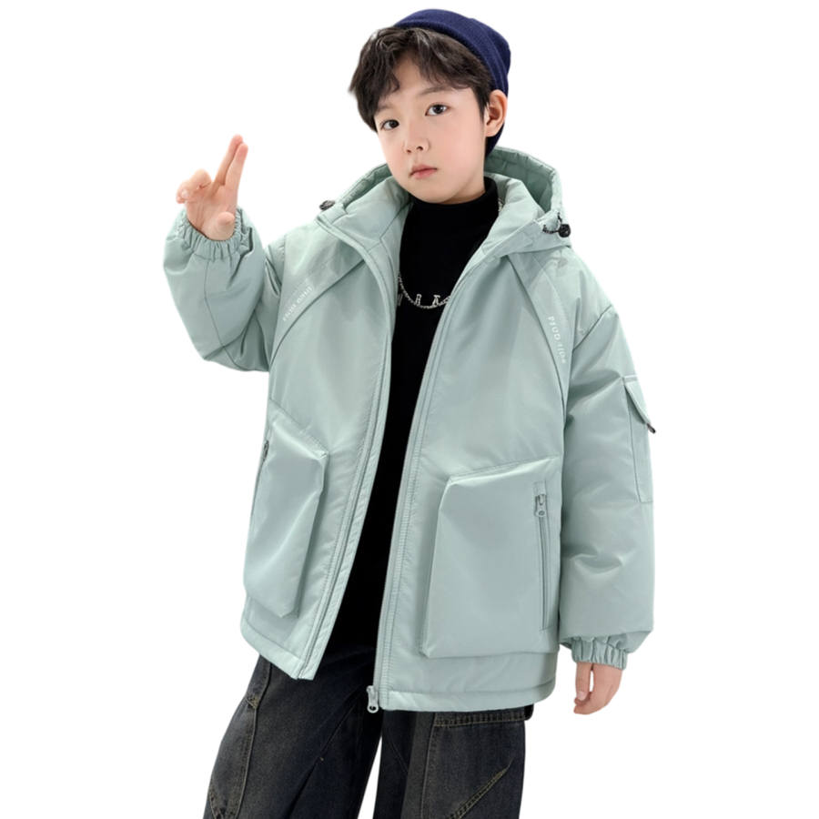 PLANDOO Kids Parka Coats Hooded Thickened And Fleece Lined