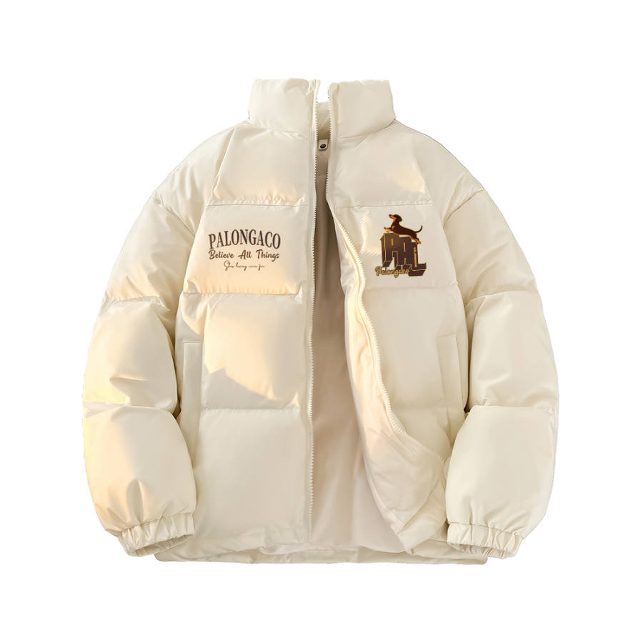 PAL ONGACO Down Jackets Unisex Stand Collar Moderate Puffer Jacket
