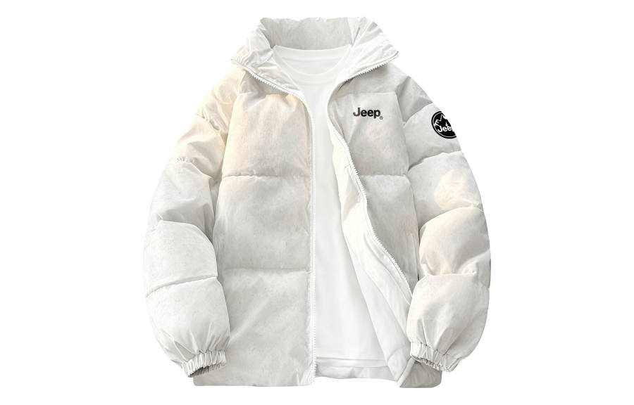 Jeep Puffer Jackets Unisex Stand Collar Moderate Padded Puffer Jacket