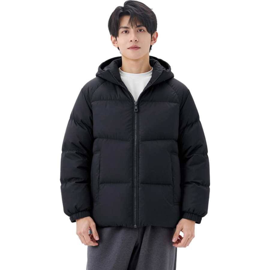 YALU Down Jackets Unisex Hooded Lightweight Puffer Jacket