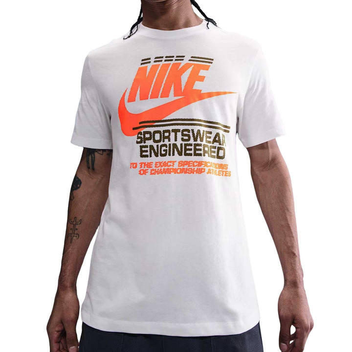 Nike Nike Sportswear T Shirts Men's White Crew Neck Moderate