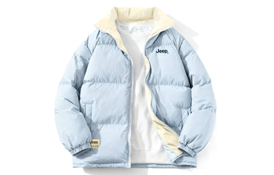 Jeep Puffer Jackets Unisex Stand Collar Moderate Padded Puffer Jacket