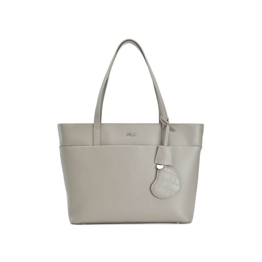 FILA WHITE Pu Handbag Regular Women's Elegant Gray