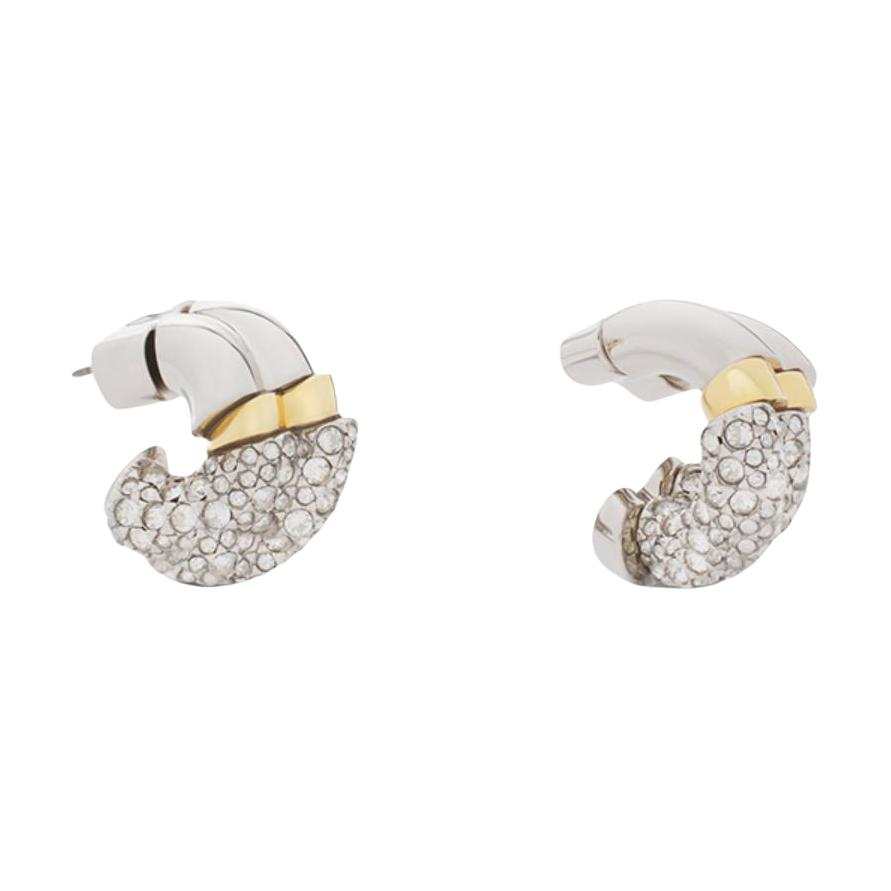 Lanvin Brass Earrings Women's Silver/Gold