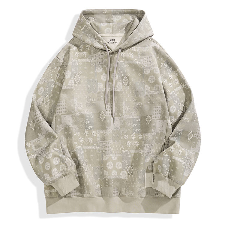 PEACEBIRD MEN Sweatshirts Men's Slate Gray 1 Hooded Moderate