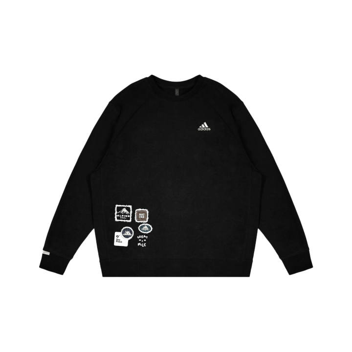 Adidas Adidas LABEL Pullover Long Sleeved Sweatshirt Unisex Black