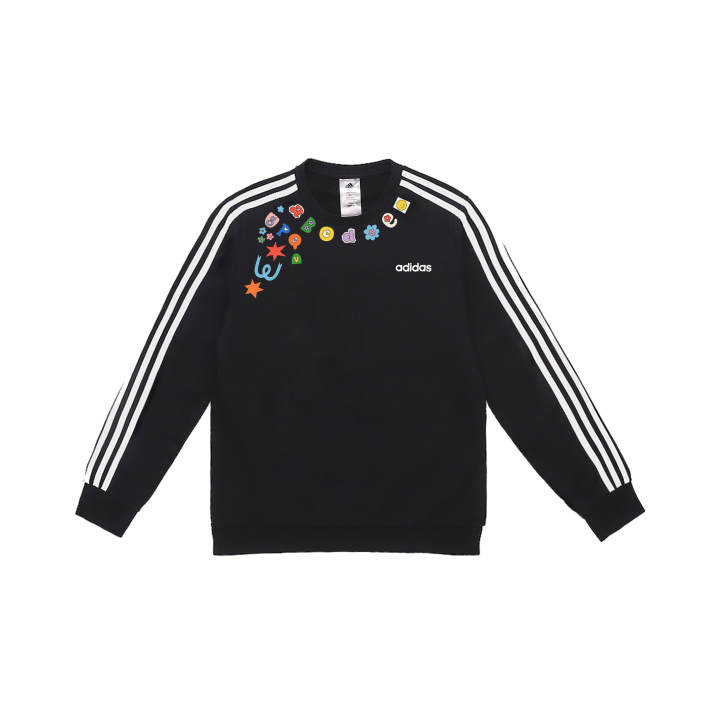 Adidas Adidas Sweatshirts Men's Black Crew Neck Moderate